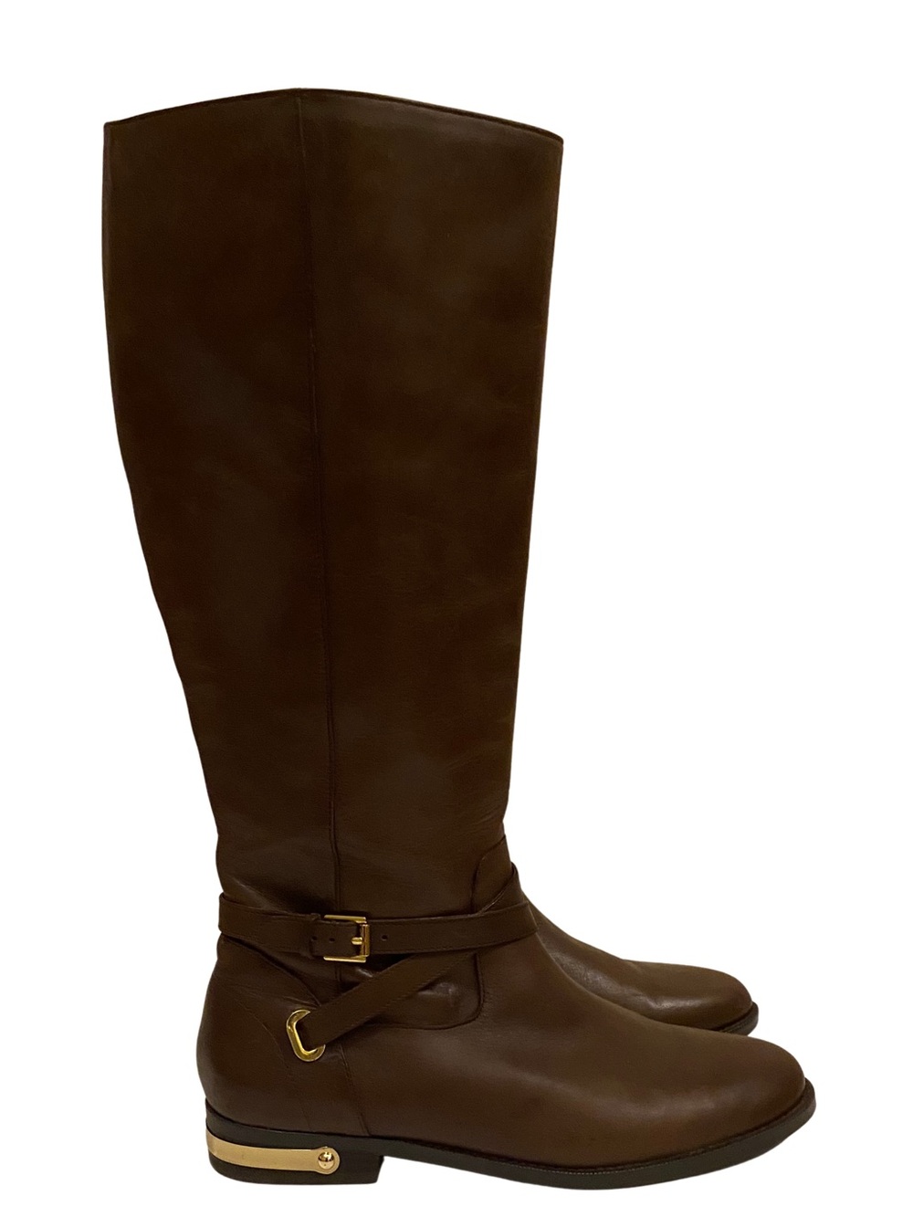 New Ralph Lauren Brown Leather Knee-High Riding Boots Size 9